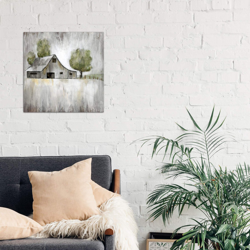 Weathered Barn by Nan - Wrapped Canvas Painting, 45.72 cm H x 45.72 cm W x 1.91 cm D