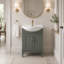 Ensemble de meuble-lavabo simple autoportant 24 po avec plateau en céramique Arlowene-956549731-999969609