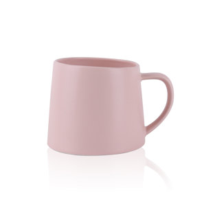 Large Pink Ceramic Mug ,13 Oz Coffee Mug, Handmade Pink Modern Tea Mug,  Unique Coffee Mug, Pink Stoneware Mug, Coffee Lovers Gift 