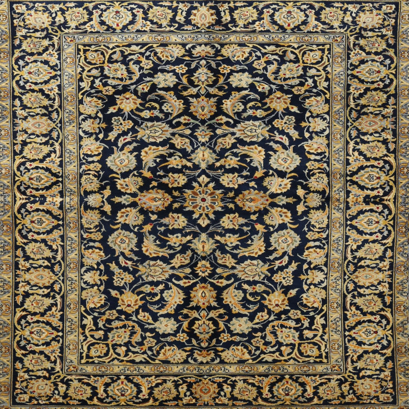 Tapis décoratif beige oriental Shayna, Carré 6 pi