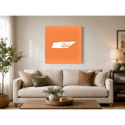 Home Sweet Knoxville — Tennessee State Silhouette — Canvas Wall Art