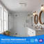 Ventilateur d'extraction de salle de bain 80 CFM 0,7 sones avec lumière et haut-parleur Bluetooth