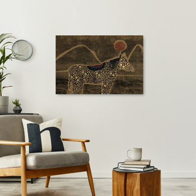 Reproduction d'art mural cheval rouge