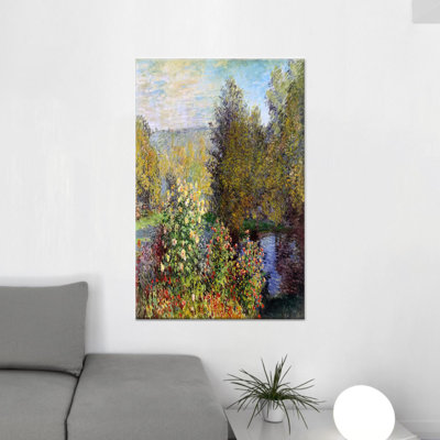 Toile imprimée Monet Garden: Elegant Impressionist Wall Decor, 1P GoldFramedCanves