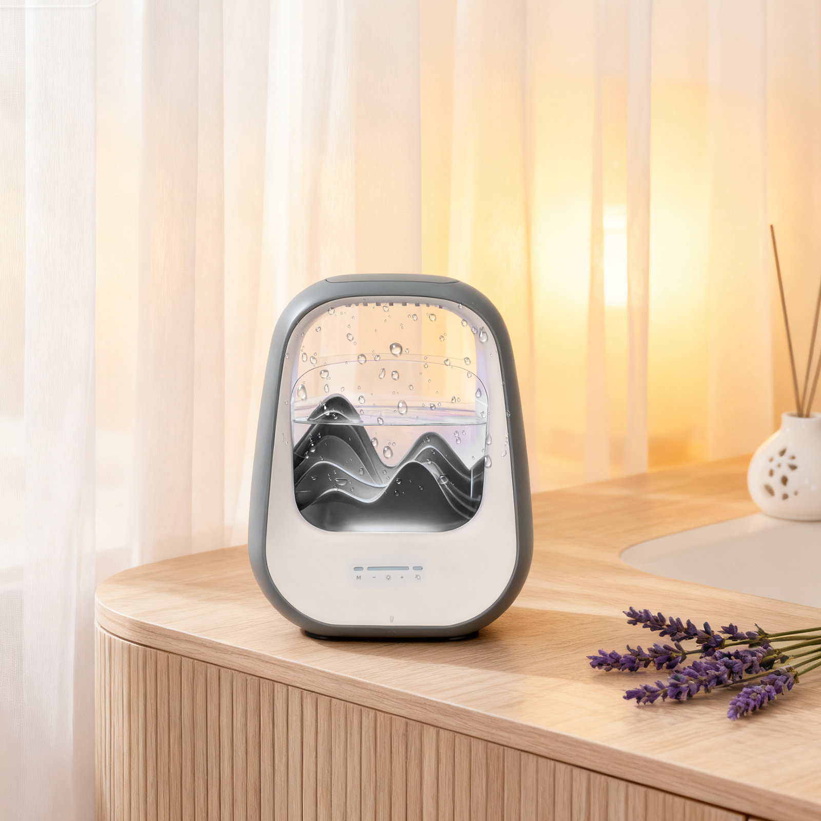 POPRHINO Water Droplet White Noise Bluetooth Speaker, Aromatherapy ...