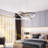 Joleesa 2-Light Modern Chandelier Black Kitchen Island Pendant with Remote Control 24" Inches