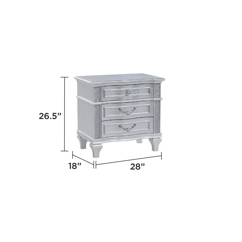 Table de chevet Motomabo - argent