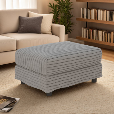 31.5"W Plush Corduroy Ottoman For Modular Sectional Sofa Couch, Upholstered Footrest for Living Room, Apartment, Entryway by Mercer41