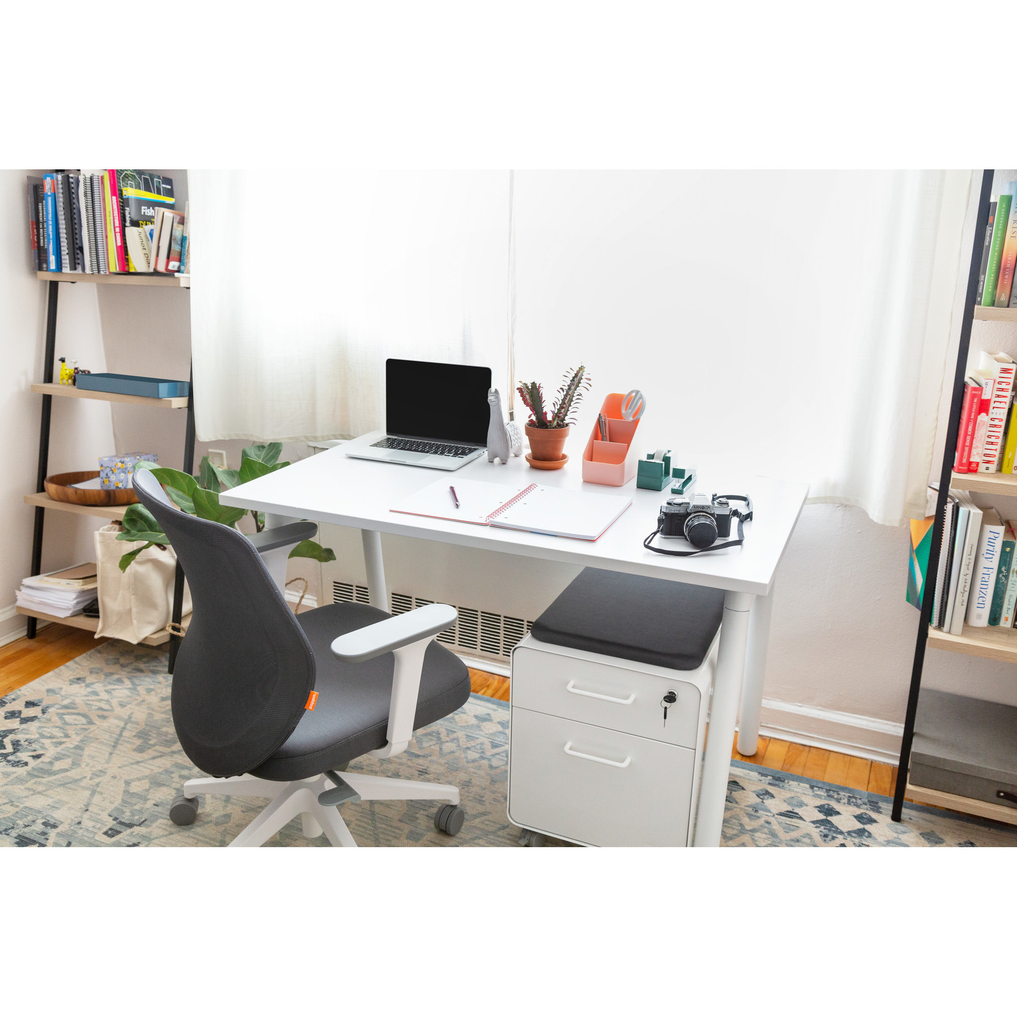 Series A Writing Desk, 57"L x 27"D x 29"H, White