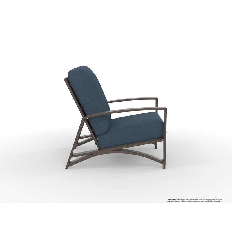 Arc Outdoor Lounge Chair, Cast Lagoon, Copper Creek