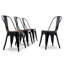 Chaise d'appoint empilable en métal H 33,5 po Linzy-30562519