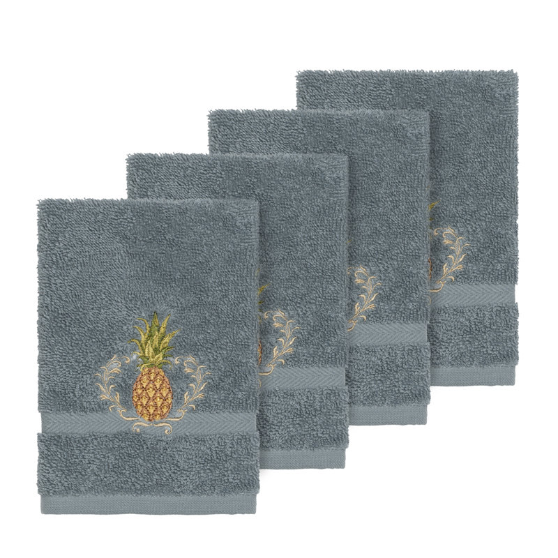 Welcome Turkish Cotton Washcloth, Teal