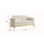 Causeuse de style moderne Zoe en bois et or -1625833892
