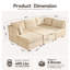  Canapé modulaire en velours côtelé 6 pièces Cloudelle-1443817281