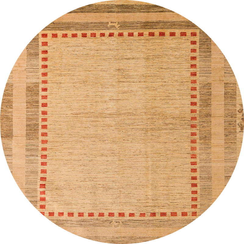 Tapis décoratif multicolore à motif abstrait, Rond 4 pi
