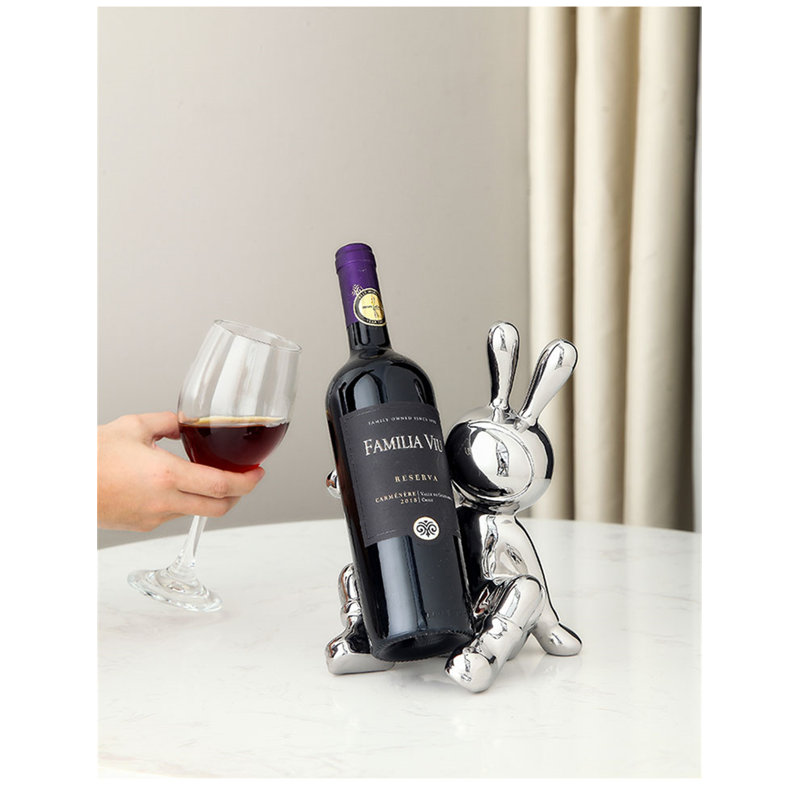 Kanisa Tabletop Wine Bottle Rack Silver