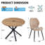 Ensemble table et chaises rondes de 99 cm (39 po) pour 4 personnes, style milieu du siècle, avec 4 chaises bouclées modernes, idéal pour optimiser l'espace dans un appartement ou un salon.-983512932-983512934