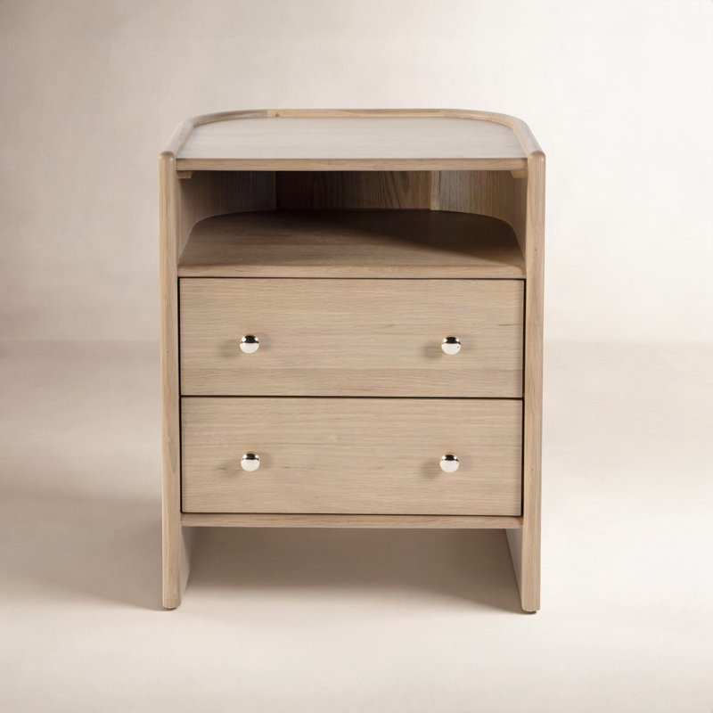 Mallory 2-Drawer Rounded Back 21" Nightstand