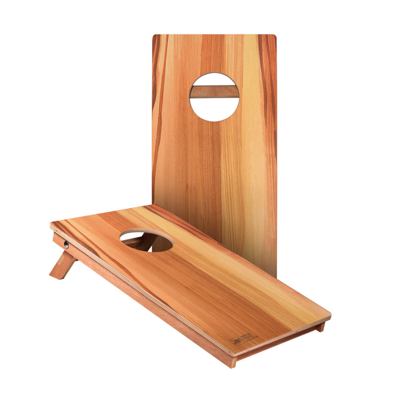 Raw Wood Panel Backyard 1x2 ft Cornhole Boards
