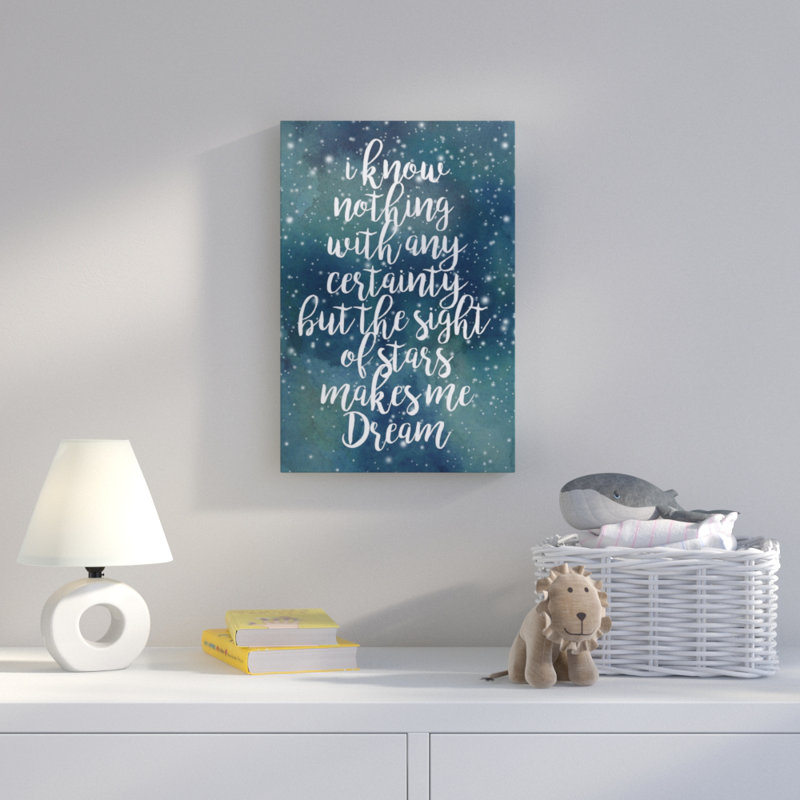 Galaxy Quote II - Wrapped Canvas Print, 46cm H x 30cm W x 4cm D
