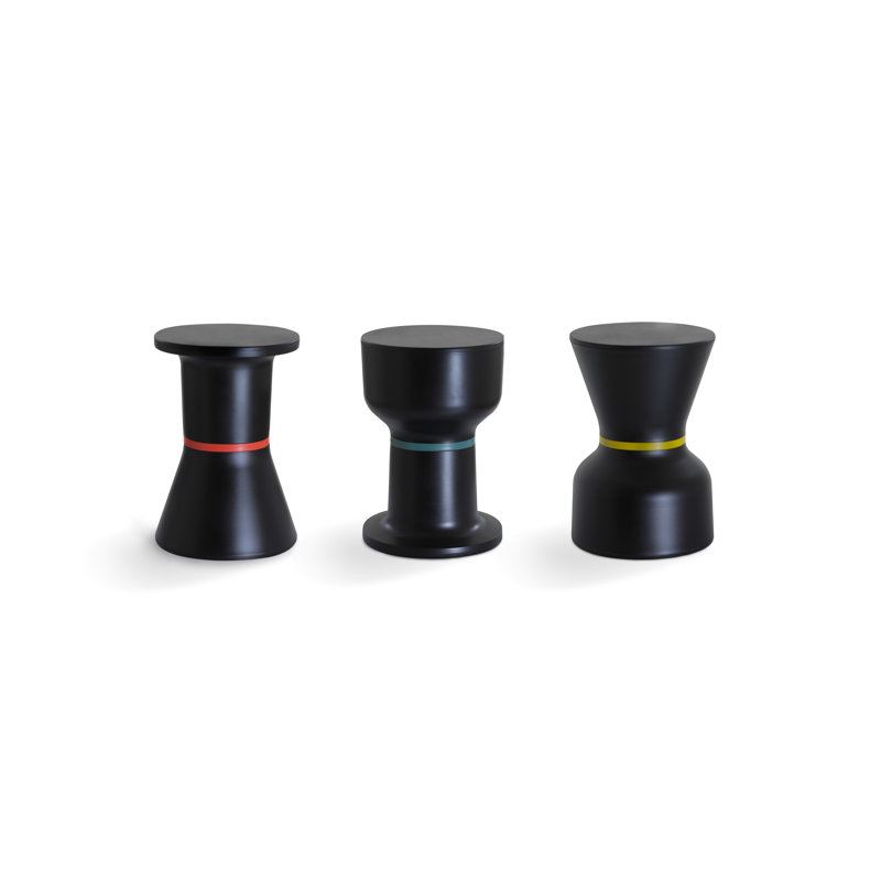 Tabouret d'appoint Paheko HE, Noir / Moutarde