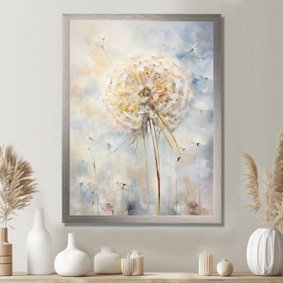 Dandelion Charm In Winter I - Dandelion Wall Art