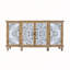 Armoire d'appoint à 4 portes sculptées en creux avec tablettes réglables