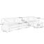 L-Shaped 4-Deep Seater Sectional Sofa Couch with 1 Movable Storage Ottoman & Pull out Drawers Under Each Seat-111837712