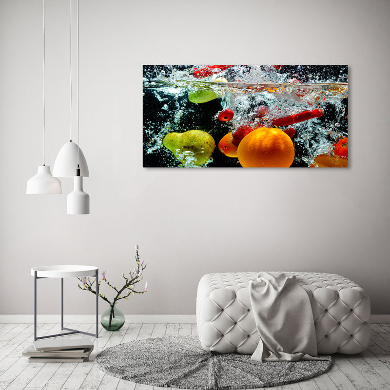 Fruit Under Water - Wrapped Canvas Print