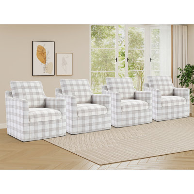 Ensemble de 4 chaises d'appoint pivotantes 32,28 po