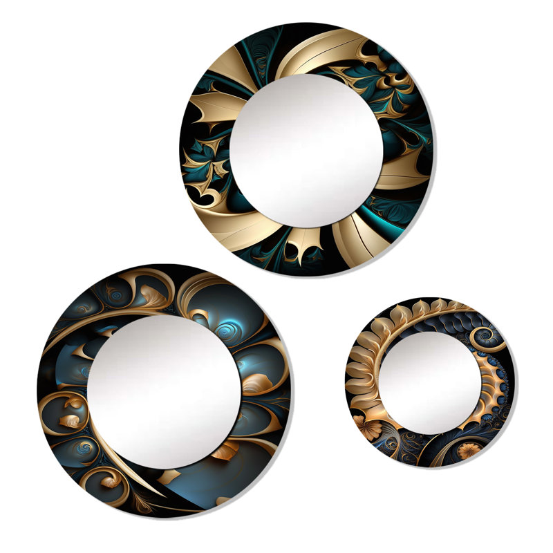 Lorielle Metal Round Mirror