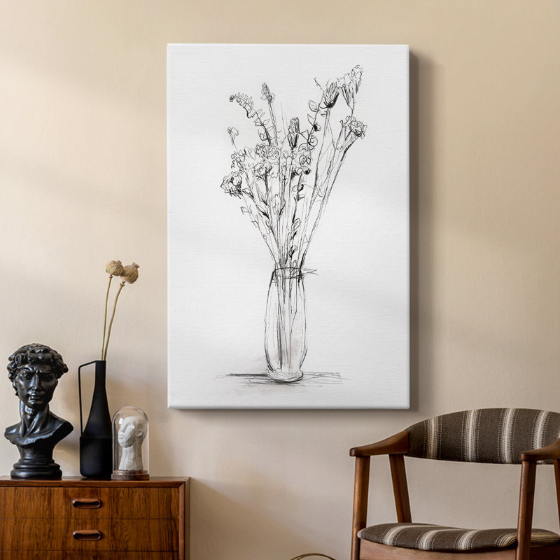 Étude de bouquets sauvages II - galerie Cavas sur mesure, H 12 po x l 8 po