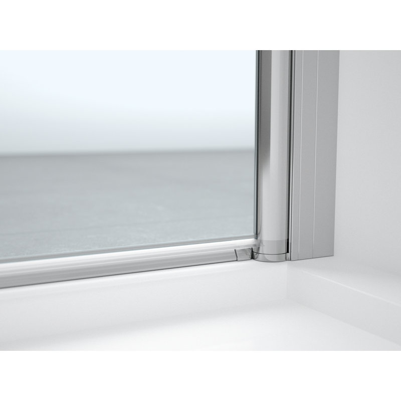 Young Pivot Semi-Frameless with Tempered Glass Glass, 200 cm H x 118 cm W x 0.6 cm D