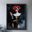 Reproduction d'art encadré noir rétro-912106203