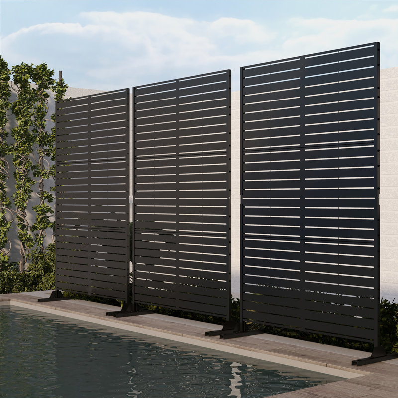 Stanaford Screen Series Metal Privacy Screen, Black