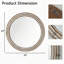 Miroir mural rond en bois et perles