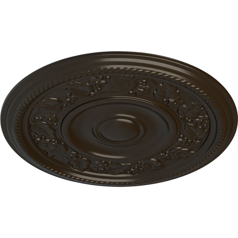 Médaillon de plafond Endurathane Tyrone, DO 16 1/8 po x P 3/4 po (convient aux auvents jusqu'à 6 3/4 po), Pierre de foyer