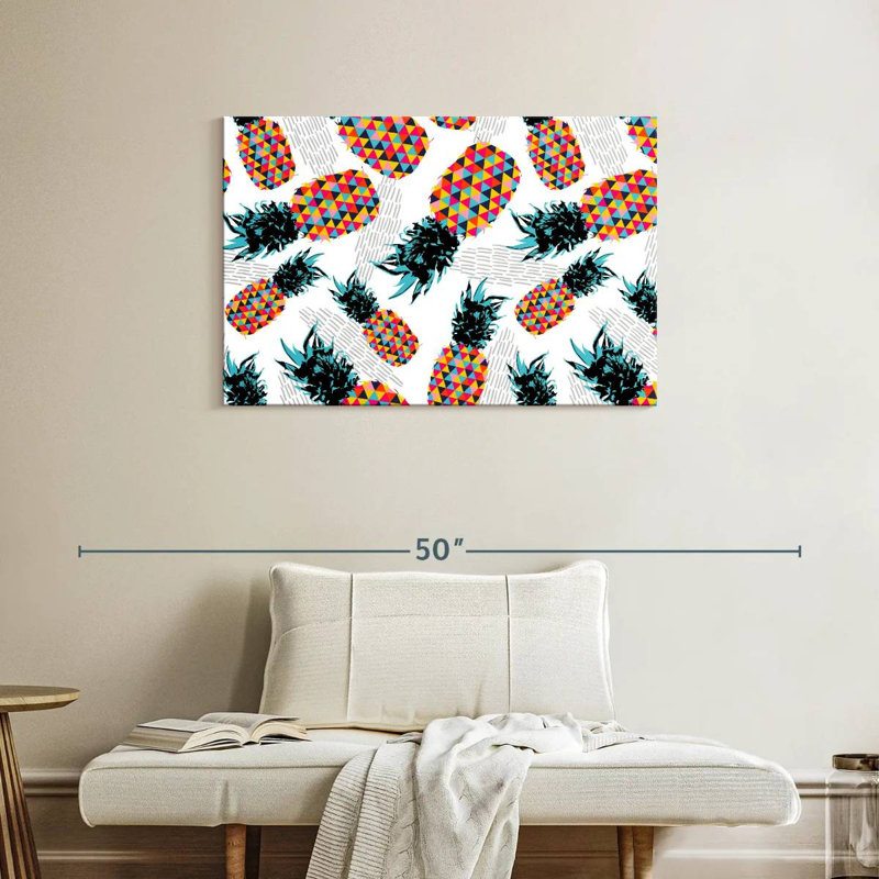 Yarlin Vibrant Pineapple Pattern, 24" H x 36" W