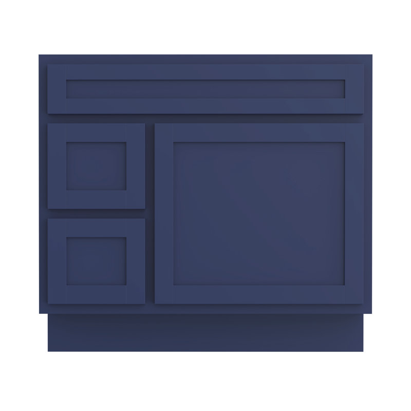 Base de meuble-lavabo simple 36 po seulement, Bleu