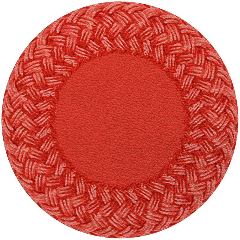 Napperon en cuir Raffia, Coquelicot de Cambridge