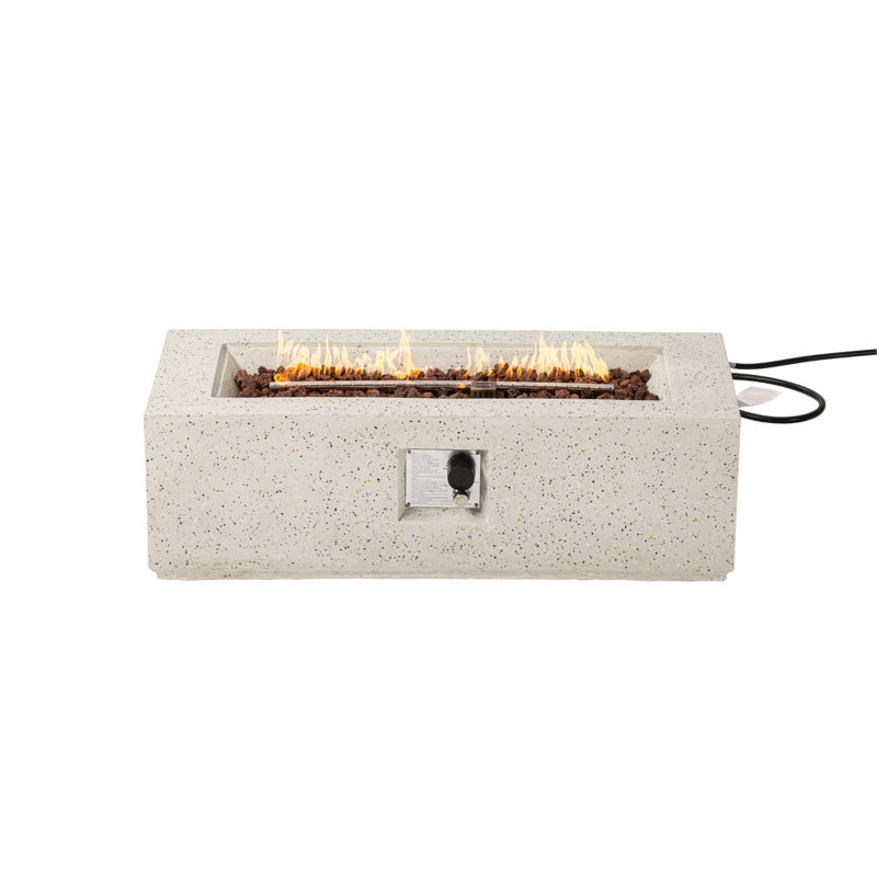 Rectangle Magnesium Oxide Propane Smokeless Fire Pit Table