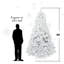 Arbre de Noël artificiel avec branches en fil mémoire, structure à charnières pour un assemblage facile, idéal pour les espaces intérieurs et les décorations des Fêtes-1415164926