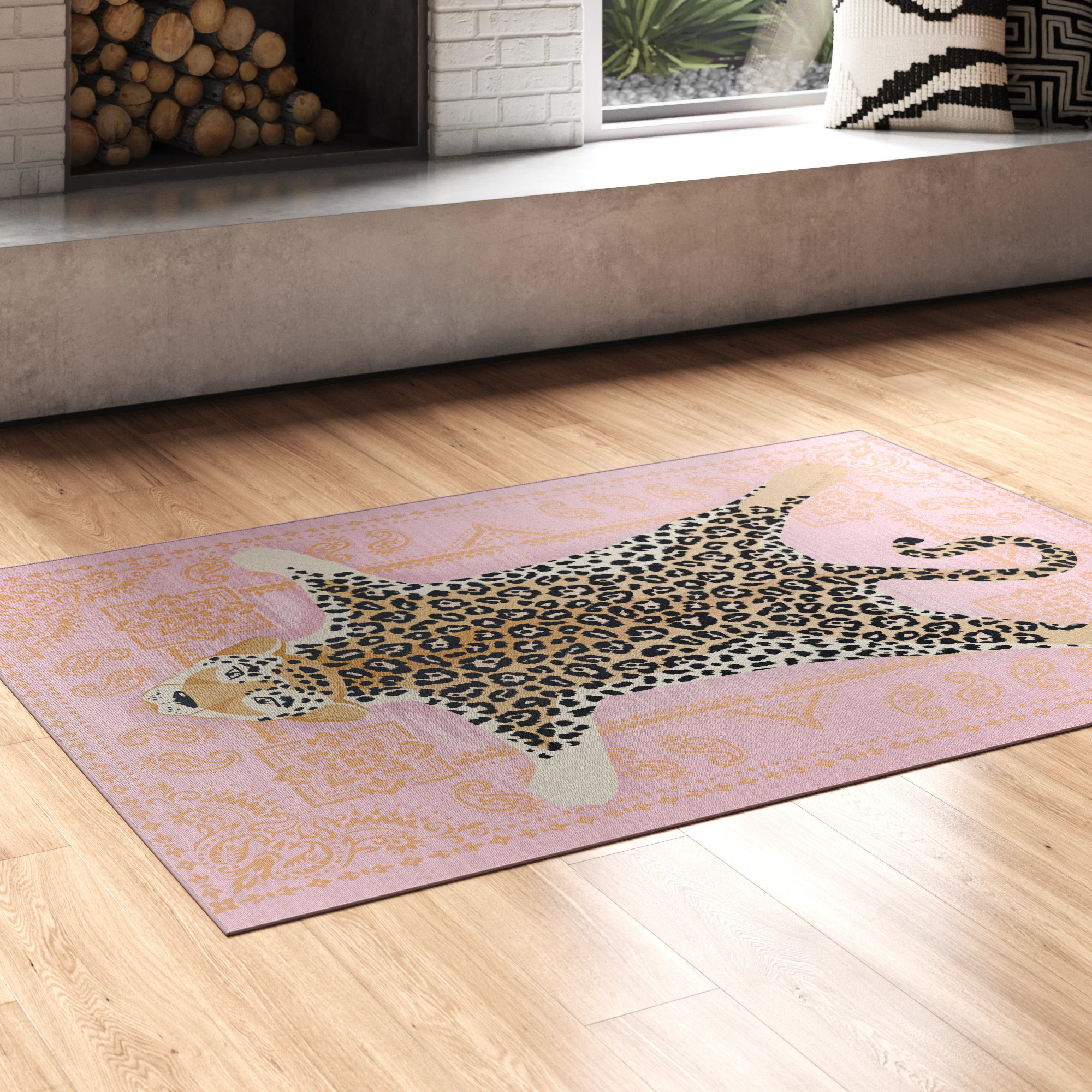 Willa Arlo™ Interiors Willhite Animal Print Pink/Tan/Beige Area Rug ...