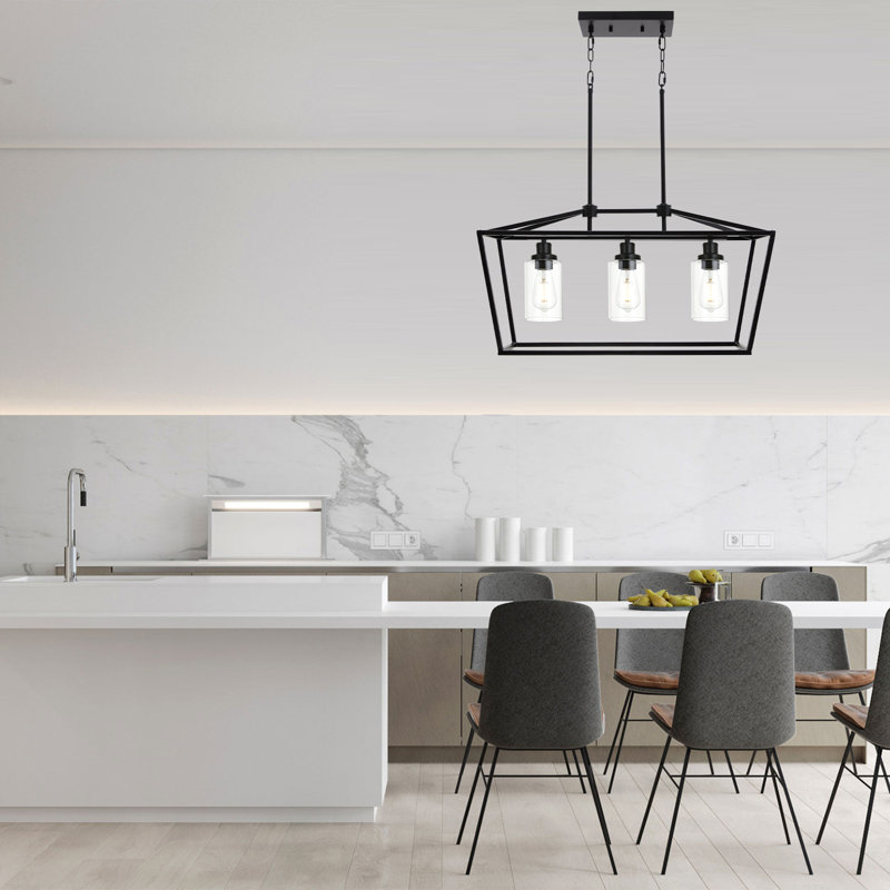 Luminaire suspendu linéaire à 3 lumières Nawwaf