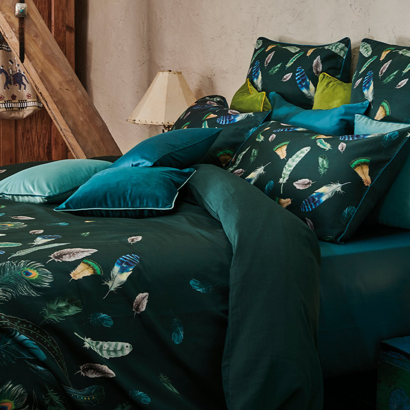 Gonul Green Satin 120 TC Duvet Cover