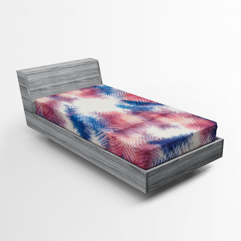 Drap-housse en microfibre psychédélique à motif abstrait, Drap-housse de taille simple