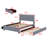 Upholstered Platform Bed With 2 Drawers And Trundle-1579962100