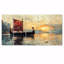 Red Vikings Boat Viking Sailors Life At Sea - Vikings Boat Wall Art, ensemble de salon-2000739720