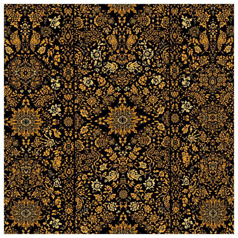 Rideaux de fenêtre damassés à motif floral complexe, voilages et voilages ornementaux - 1 panneau, 50" x 80" - 1 Panel