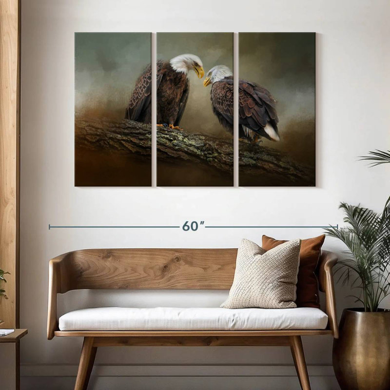 Brampt Quiet Conversation Bald Eagles, 32" H x 50" W